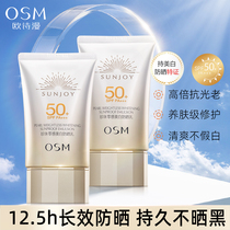 Opoetry Comic Sunscreen Pearl SPF50 Isolated Face Whitening Clear Through Anti-Ultraviolet Snow Pine Military Training Officer Web Woman