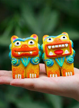狮三百呆萌开业礼物摆件
