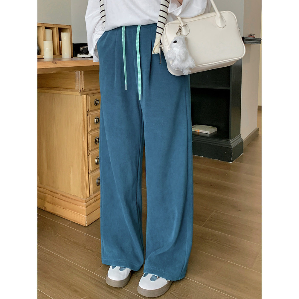 大码女装胖MM加厚保暖休闲裤2025冬季新款宽松高腰复古加绒阔腿裤,淘宝优惠券,粉丝福利购,淘宝优惠卷