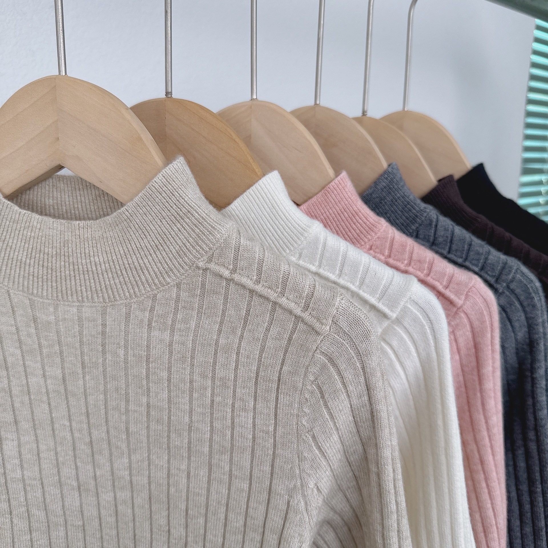 2025儿童宝宝半高领打底衫男女童羊毛衫套头坑条保暖软糯针织毛衣,淘宝优惠券,粉丝福利购,淘宝优惠卷