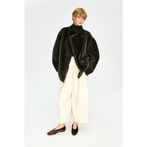 MRS Studios法国进口livarot小美丽奴绵羊皮毛一体两面穿皮草外套 - 图2