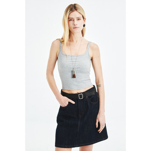 MRS Studios 胶囊系列 双肩带设计短款带胸垫针织圆方U领背心吊带 - 图3