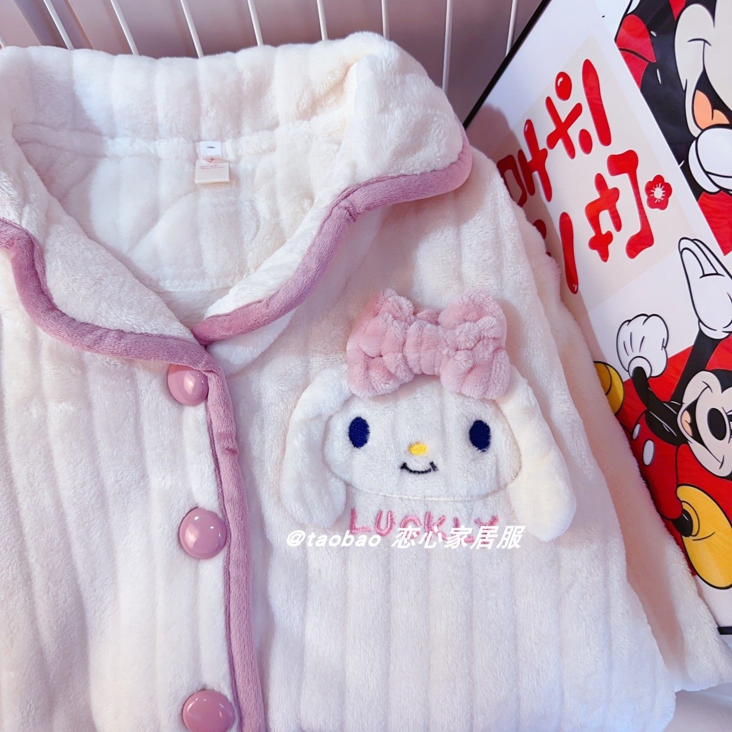 珊瑚绒儿童冬季睡衣加厚保暖可爱玉桂狗开衫长袖中大童家居服亲子,淘宝优惠券,粉丝福利购,淘宝优惠卷