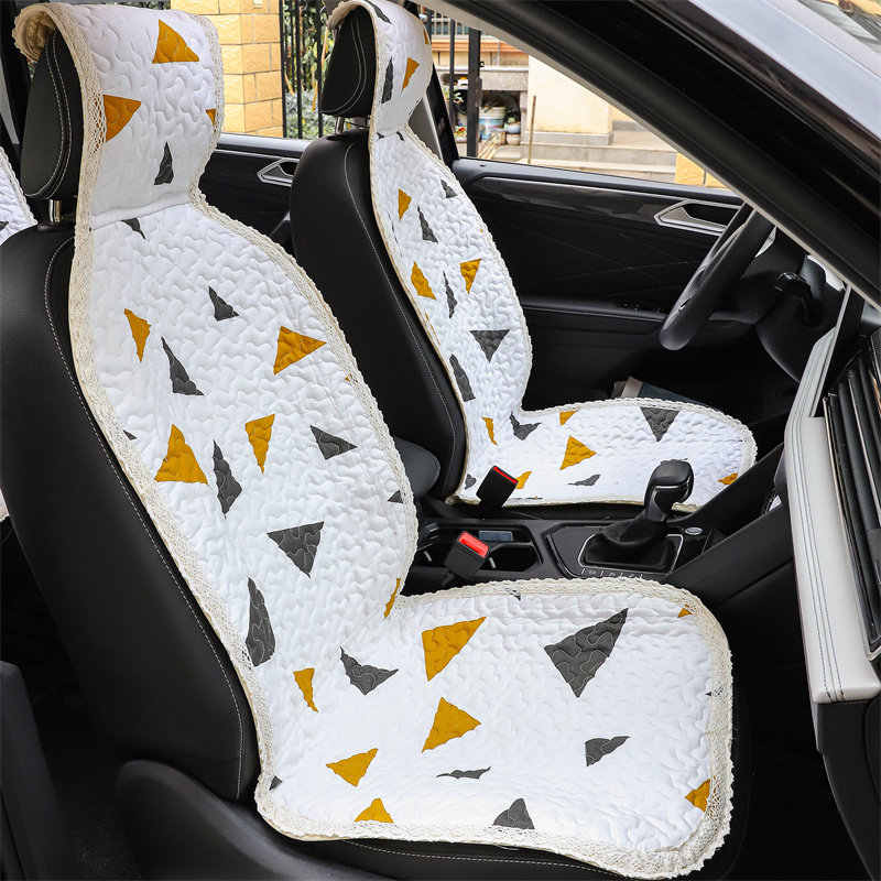 汽车座垫套纯棉车坐垫四季垫通用半包女士车内坐垫后座垫田园碎花,淘宝优惠券,粉丝福利购,淘宝优惠卷