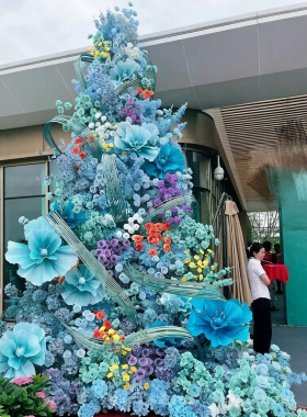 莫奈花园仿真花墙网红打卡布置