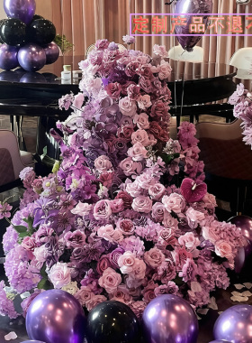 瀑布仿真玫瑰婚庆生日装饰桌花