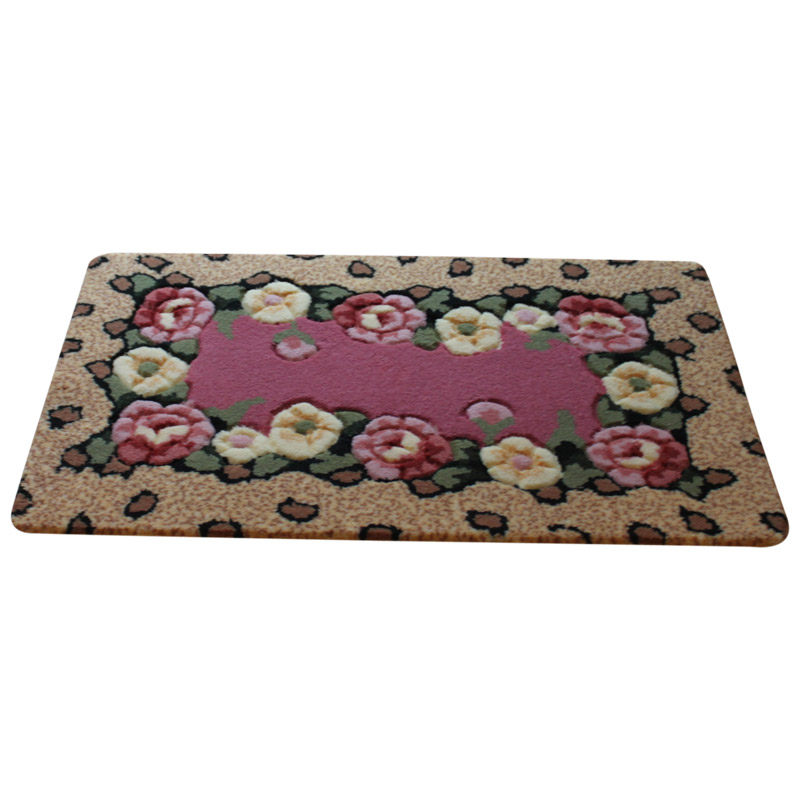 田园剪花玫瑰花朵地毯防滑地垫门垫脚垫 客厅卧室入户 进门口地垫,淘宝优惠券,粉丝福利购,淘宝优惠卷