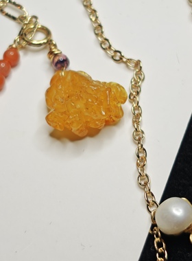 天然白水晶毛衣链女款轻奢小众设计感气质项链个性手作饰品