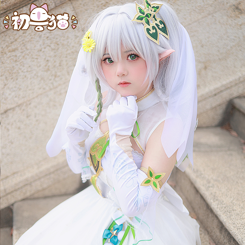 初兽猫现货原神cos服纳西妲cosplay同人花嫁小草神婚纱女装-图2