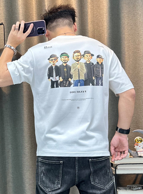 潮牌短袖t恤男夏季新款高端纯棉
