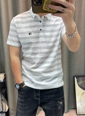 棉麻半袖体恤衫青年男装上衣