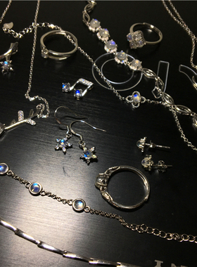 特一物一图戒面项链戒指纯银手链