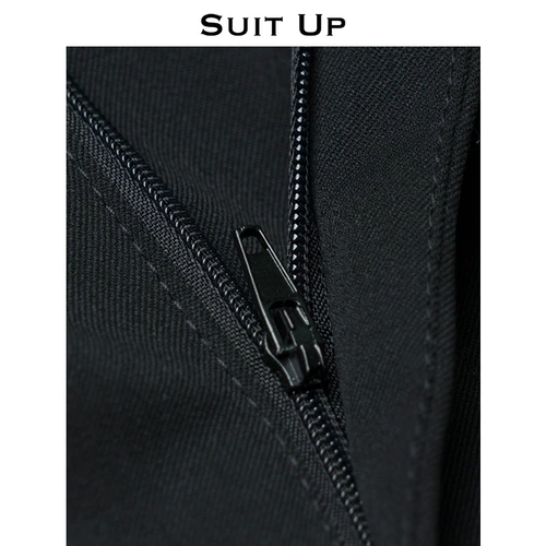 Штаны, мужской трендовый осенний пиджак классического кроя, высокая талия, облегающий крой