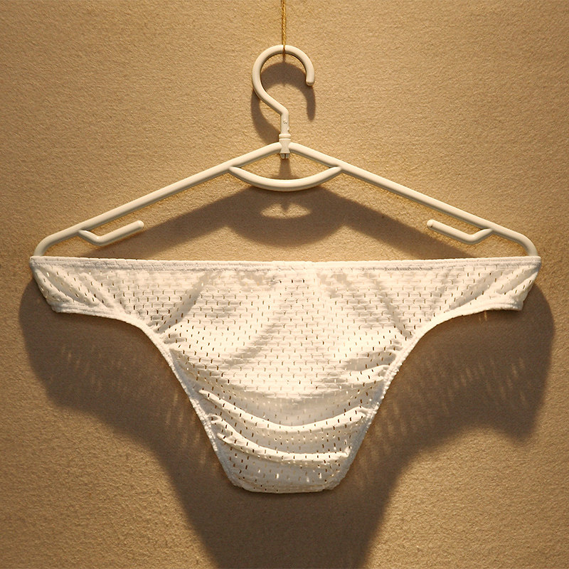 男士内裤男冰丝性感白色窄边男生三角裤男款透气新款低腰网眼短裤,淘宝优惠券,粉丝福利购,淘宝优惠卷