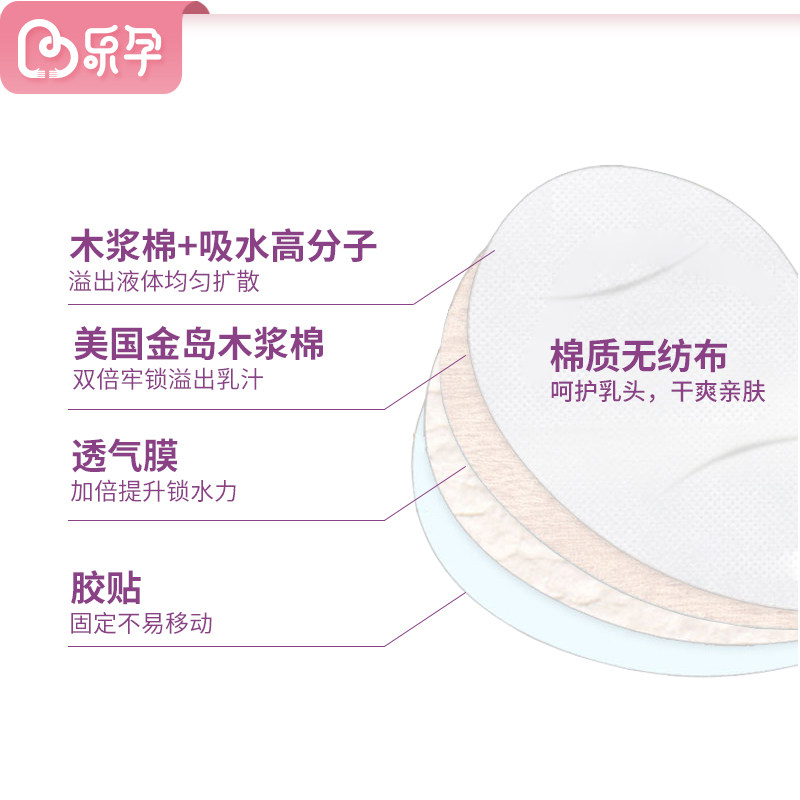 乐孕一次性防益乳贴防漏垫防溢乳垫 乐孕防溢乳垫