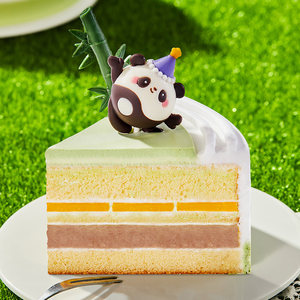 元祖中华熊猫团圆动物鲜奶油可爱儿童网红生日蛋糕诞生同城配送