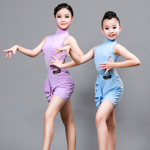 断码清仓福袋康尼拉丁舞服女表演比赛演出练功服儿童舞蹈裙子套装 - 图0