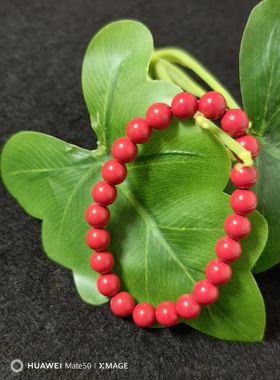 天然保真正品朱砂8MM手链女红砂高含量招财纳福本命年手串手饰