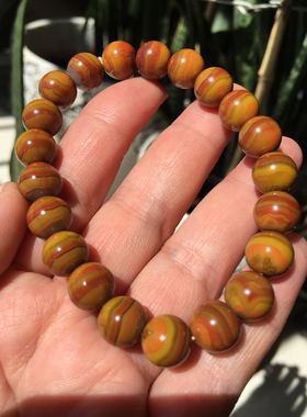 同料战国红玛瑙拉丝一物一图手串