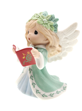 Precious Moments水滴娃娃圣诞节圣诞礼物唱诗歌天使陶瓷摆件挂饰