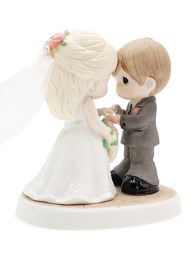 Precious Moments水滴娃娃结婚婚礼的男孩与女孩陶瓷摆件情侣礼物