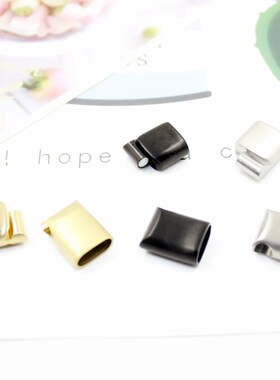 DIY3D硬金黄金 纯牛皮手链12X6MM足金皮绳手镯皮绳扣子 不锈钢扣