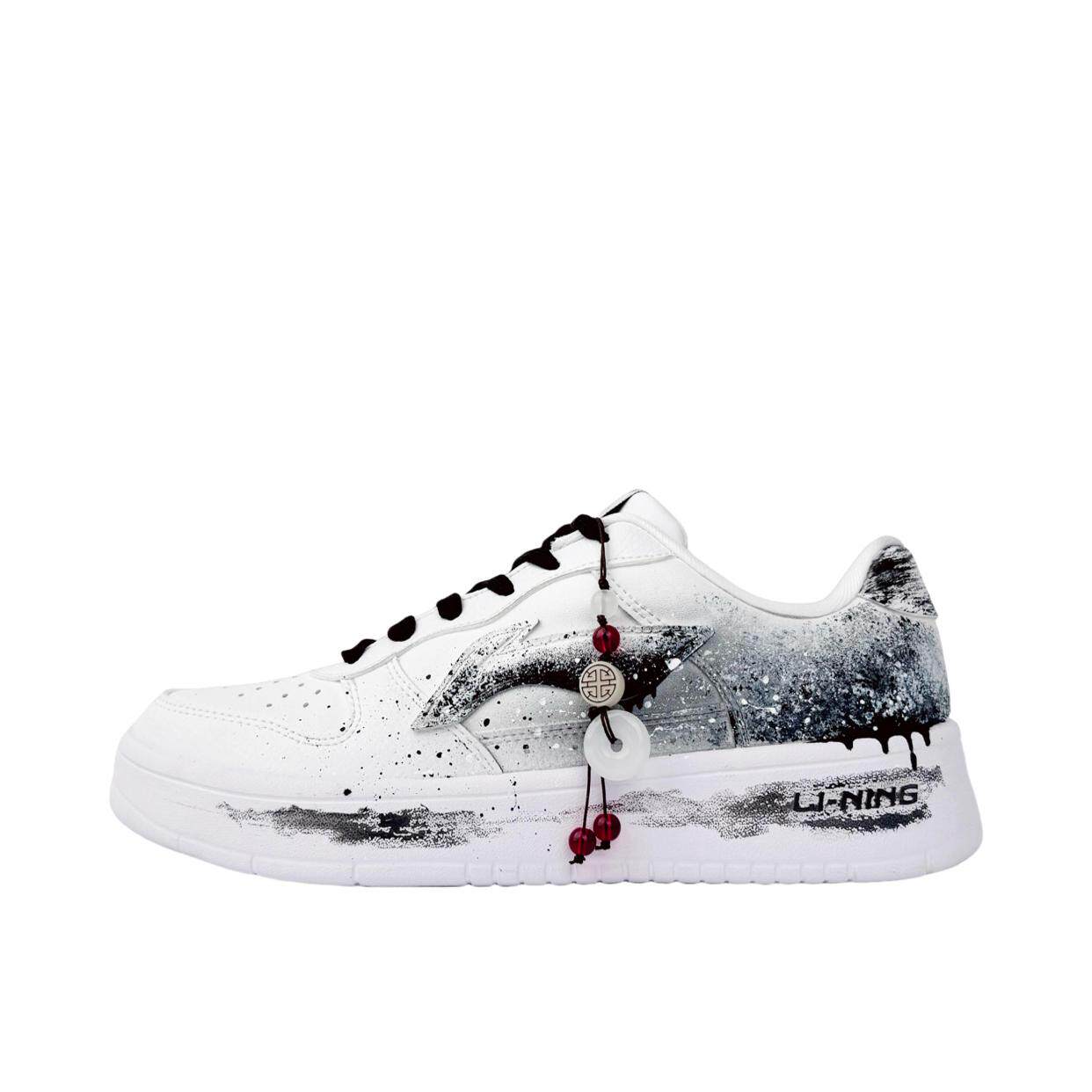 李宁李宁定制球鞋手绘水墨丹清图AGCS419-1