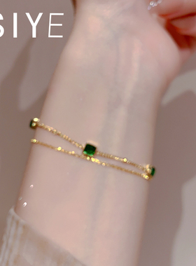 手链钛钢高保色复古锆石女