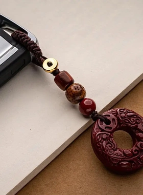 湖南湘西朱砂吊坠貔貅汽车挂件男女士项链紫金砂钥匙扣印象张家界