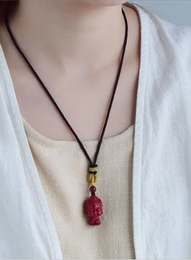 原矿紫金砂本命年普贤菩萨朱砂本命佛十二生肖吊坠男女钥匙扣挂件