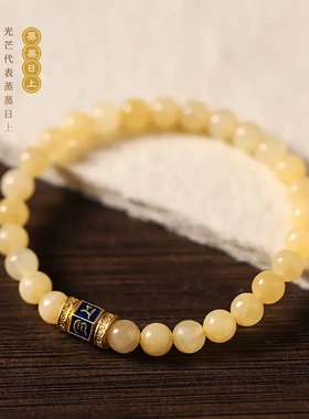 森系文艺小众清新女气质百搭手链六字真言桶珠小方糖珠单双圈手链