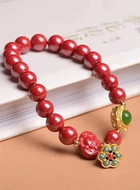 原矿帝王砂单圈手链   女款精美百搭