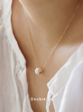 美国14k包金强光天然天然珍珠