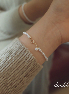 日常天然珍珠14k包金秀气女