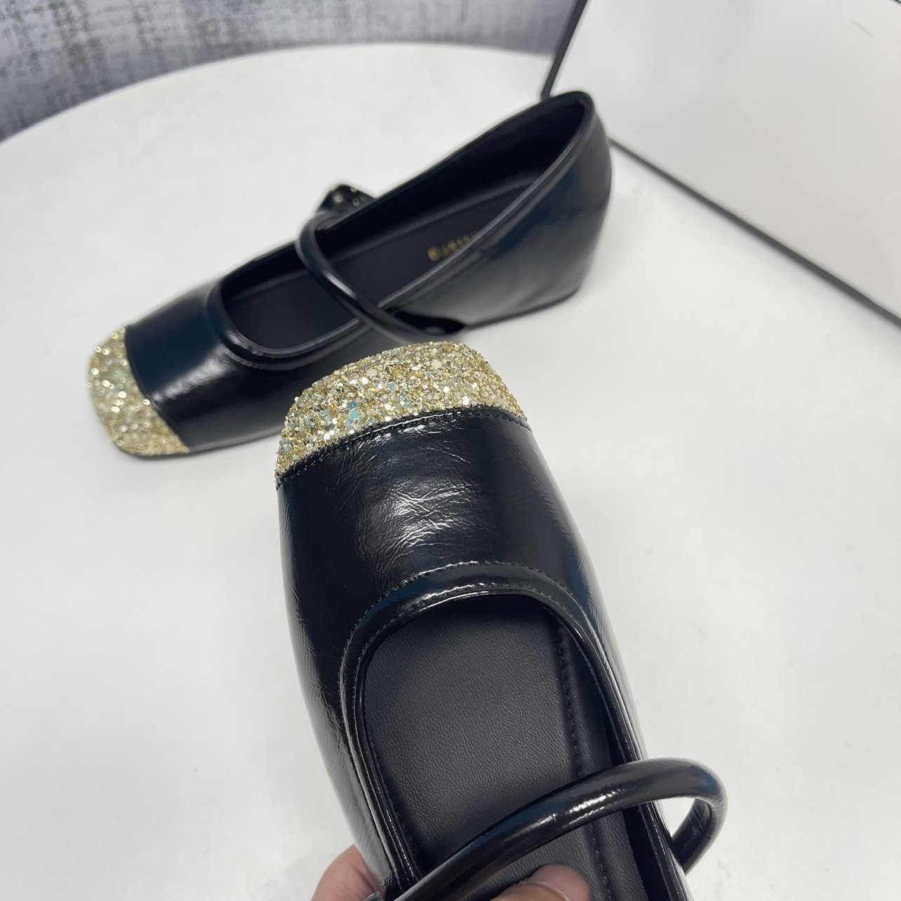 隐形内增高4CM浅口单鞋女2025秋季拼接平底方头小个子玛丽珍女鞋,淘宝优惠券,粉丝福利购,淘宝优惠卷