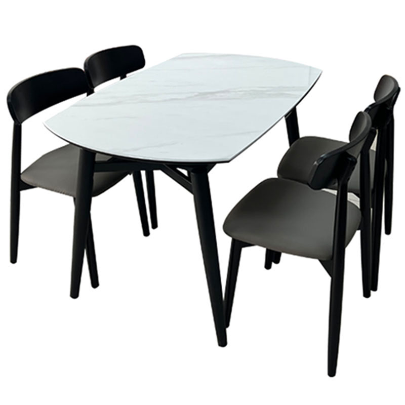 大理石餐桌微晶石跳台伸缩桌椅组合饭桌方圆两用方桌可变圆桌现代