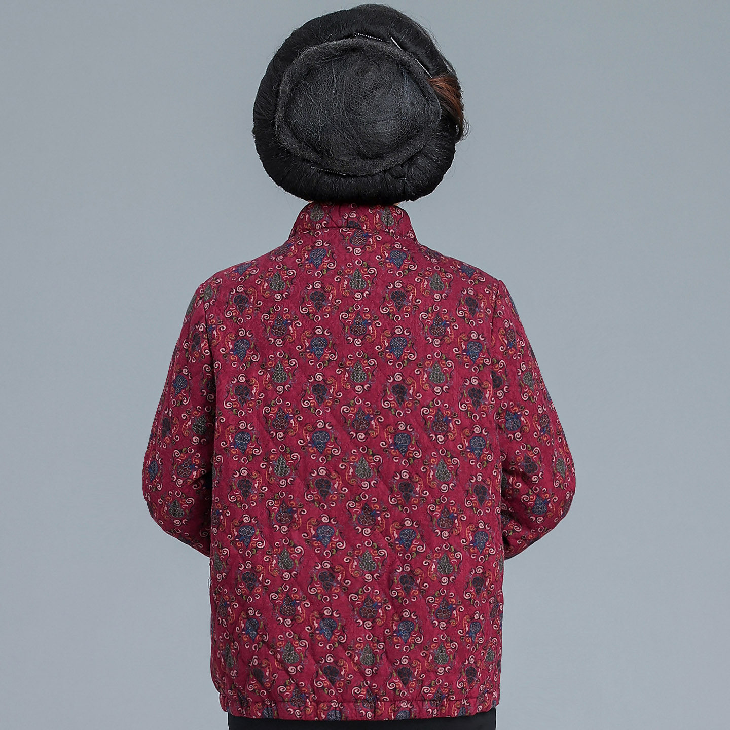 妈妈秋冬夹棉外套女短款时尚立领小棉衣新款中老年纯棉洋气薄棉衣,淘宝优惠券,粉丝福利购,淘宝优惠卷