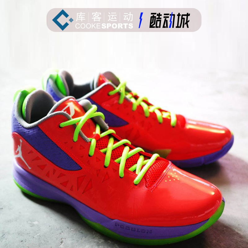 库客 Jordan Cp3 5 保罗7 低帮 实战篮球鞋 男款粉紫色487428-608 - 图2