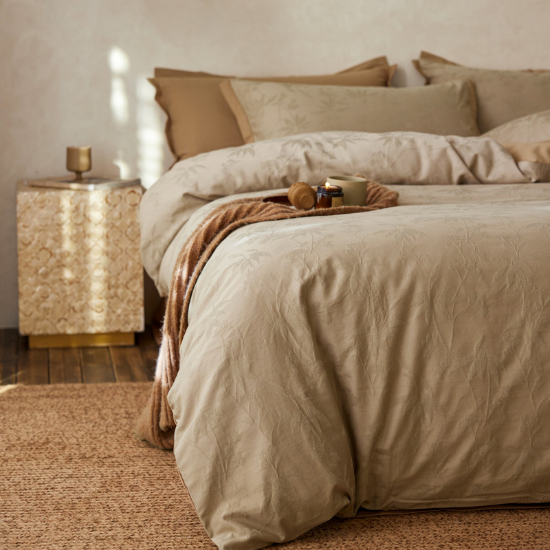 类~秋冬天保暖加厚纯棉磨毛四件套复古花卉色织提花床上用品 - 图1