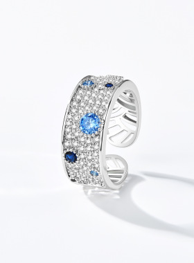 【柯淳同款】Godsend由米湛蓝星空戒指女轻奢高级感开口对戒子女