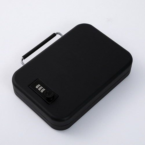 全钢车载密码保险箱便携式保管箱健身房随身收纳盒小型迷你带手提 - 图3