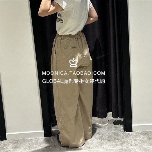 MOUSSY国内代购 25春夏 日系百搭阔腿休闲直筒裤女 028IAA31-1013 - 图3