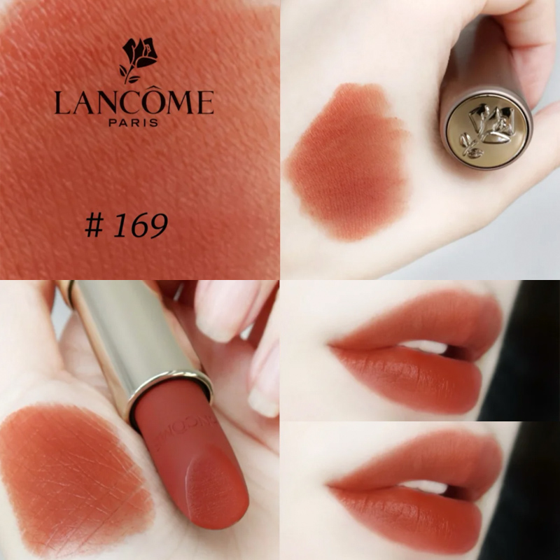 Lancome/兰蔻菁纯哑光唇膏口红胡萝卜黑管小蛮腰196 295显白提亮