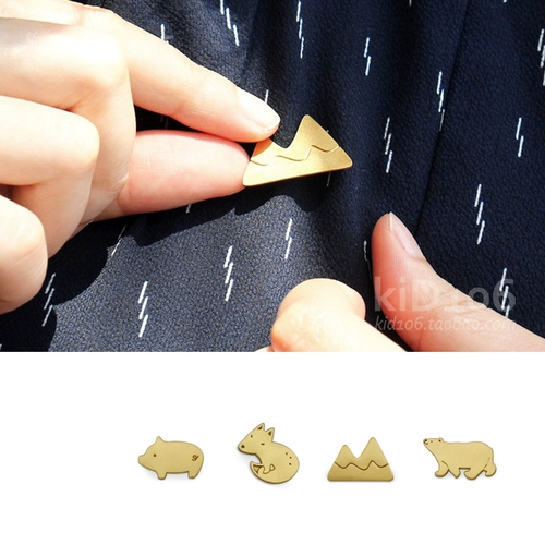 U-Pick Original Life Snow Mountain Series Brass Metal Brooch милая литературная пара пары аксессуаров