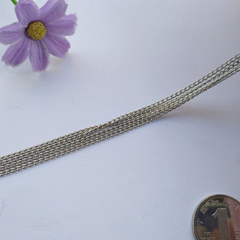 白K色加密细铁链条装饰吊牌包包链小铁链子diy饰品链配件5米免邮,淘宝优惠券,粉丝福利购,淘宝优惠卷