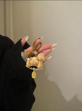 手工宋锦挂件蝴蝶马上