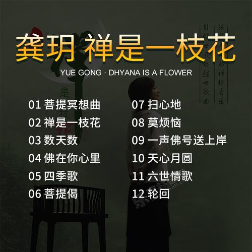 正版 新京文唱片 1:1母版直刻龚玥 禅是一枝花母盘品质发烧CD - 图0