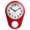 免打孔北欧静音厨房闹钟创意钟表磁性吸冰箱贴钟专用钟磁铁小挂钟
