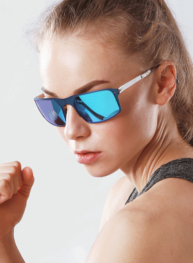 折叠圆形运动男女墨镜便携轻