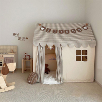 Sud Coréen INS maison de jeux pour enfants Maison de jeux pour enfants filles maison jouet bois maison en bois de coton complet petit château sous-lit